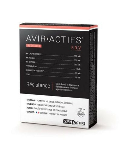 Aviractifs 30 gélules Résistance Synactifs