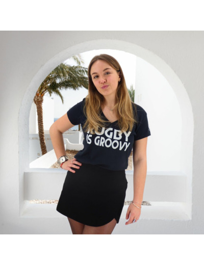 T-Shirt Rugby Groovy femme