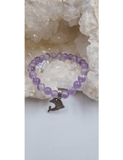 Bracelet amethyste lilas OLPA947