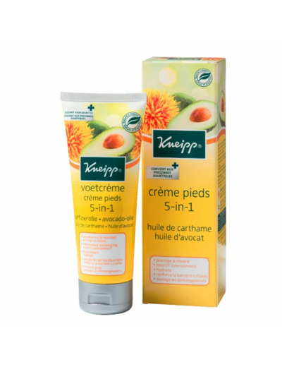 Creme Pieds 5en1 Huile De Carthame Et Huile D'avocat 75ml Kneipp