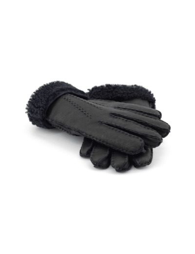 Gants en peau de mouton nappa noire