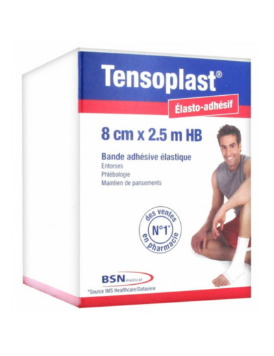 Tensoplast Élasto-adhésif 8 cm x 2,5 m