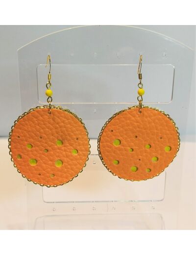 B.O. Similicuir orange/jaune