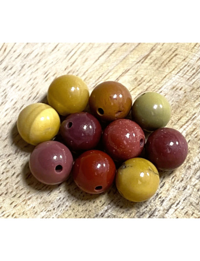 PERLES JASPE MOKAITE