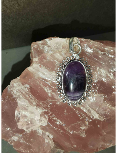 Pendentif Amethyste argent 925/000