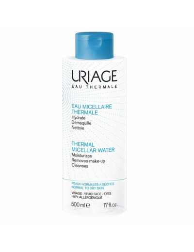 Eau Micellaire Thermale Peaux Normales A Seches 500ml Hygiène visage Uriage