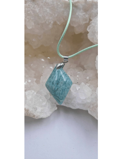 Pendentif amazonite cordon olpa2036