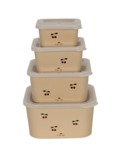 Pot boîte alimentaire lot de 4 cerise