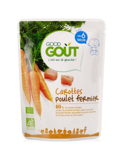 GOOD GOUT PLAT CAROTTES/POULET 190G
