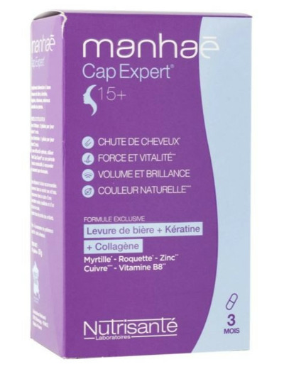 Cap Expert 15+ Cheveux 120 Gelules Nutrisante Manhaé