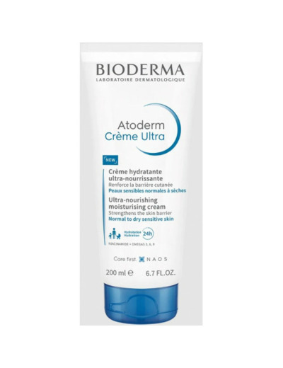 Crème Ultra-Nourrissante 200ml Atoderm Peaux Sensibles et Sèches Bioderma