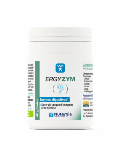Ergyzym 40 gélules Enzymes Digestives Nutergia