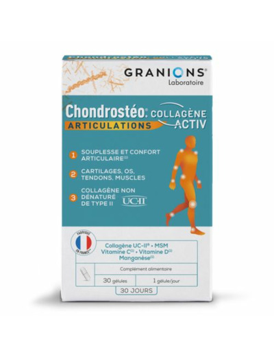 Articulations 30 Gelules Chondrosteo+ Collagene Activ Granions