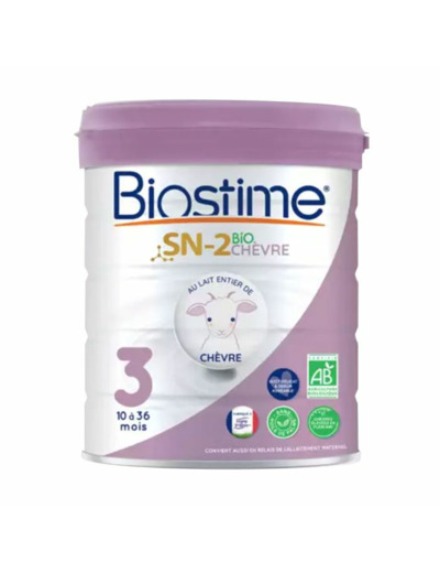 BIOSTIME LAIT CHEVRE 3 BIO BTE800G