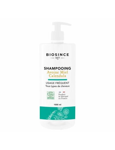 Shampooing Miel, Avoine, Calendula Usage Fréquent 1 litre Bio Since 1975