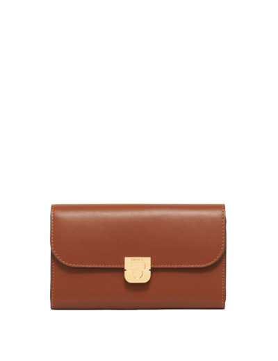 Gérard Darel PM Wallet Portefeuille En Cuir Cognac