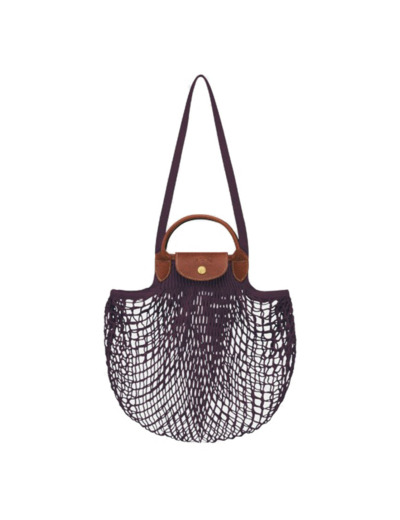 Longchamp Le Pliage Filet Sac Porté Travers L Aubergine