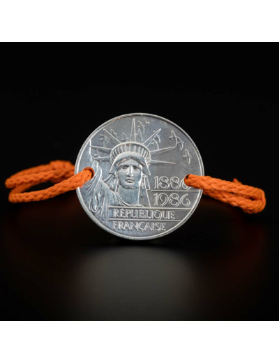 Bracelet cordon et pièce 100 francs