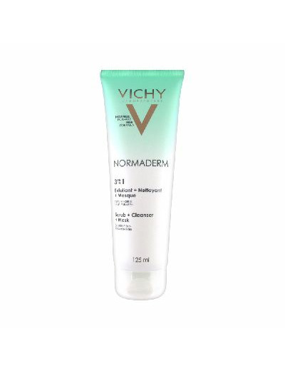 Nettoyant 3en1 Peaux Sensibles 125ml Normaderm Vichy