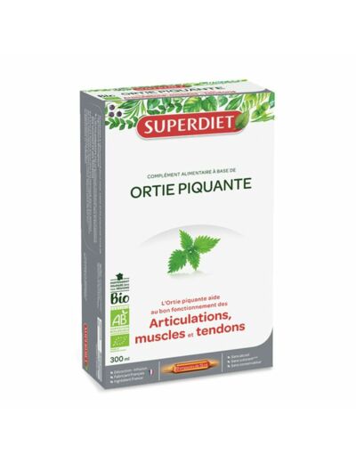 SUPERDIET ORTIE PIQ AMP 15ML 20