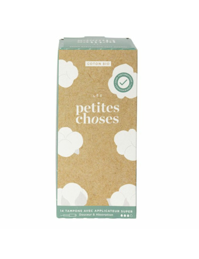 Tampons Flux Super Avec Applicateurs Coton Bio x4 Les Petites Choses