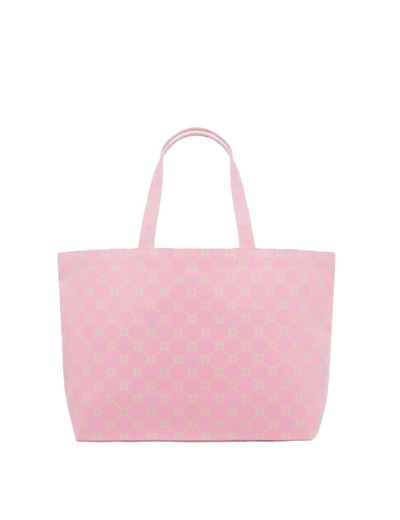 Gérard Darel Lolita Sac Cabas En Toile Monogrammée Fraise/Vanille