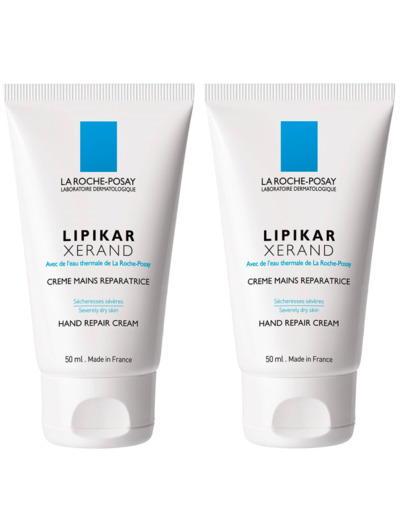 Creme Mains Reparatrice Xerand 2x50ml Lipikar Mains Seches La Roche-Posay