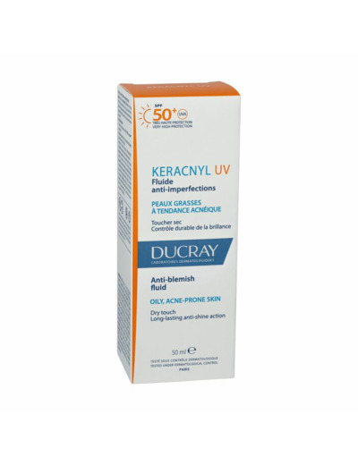 Fluide anti-imperfections SPF50+ 50ml Keracnyl Peaux grasses à tendance acnéique Ducray