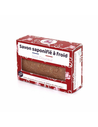 Savon solide artisanal saponifié à froid Soin Douceur 100g Sans parfum Lamazuna