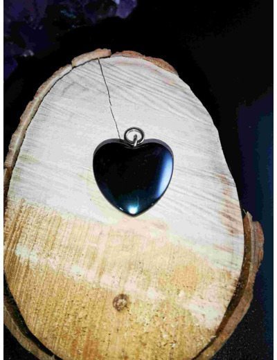 Pendentif Hématite coeur ref BG30