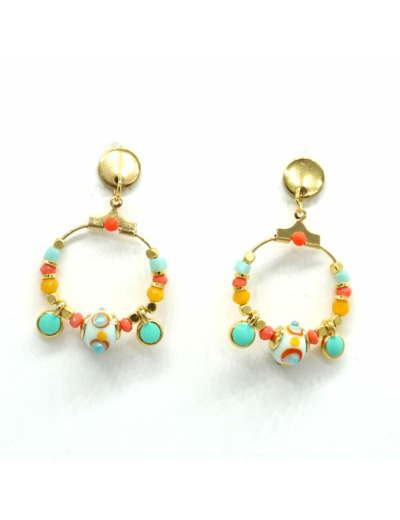 Boucles d'oreilles Aqua Coral