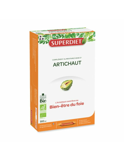 Artichaut Bio Bien-etre Du Foie 20 Ampoules 15ml Superdiet
