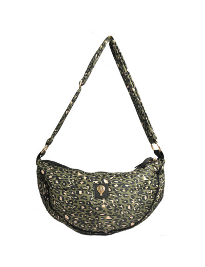 Le Voyage En Panier Fauvi Sac Besace Doudoune Léopard Kaki