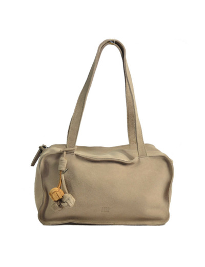 Biba Blaine Sac Porté Epaule en Cuir Velours BLI1L Topo