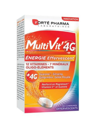 Energie 30 Comprimes effervescents Multivit' 4G Forté Pharma