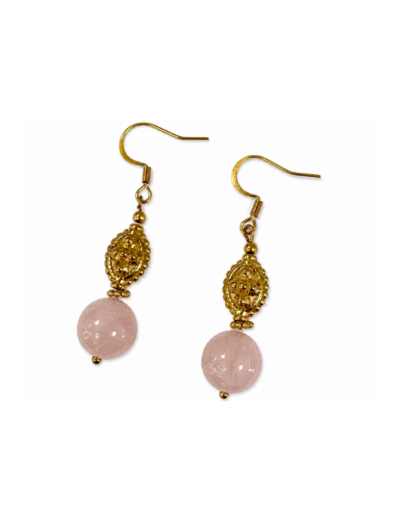 BOUCLES ÉLÉNA QUARTZ ROSE