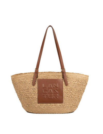 Lancaster Le Panier Grand Sac Cabas Osier 518-081 Cognac