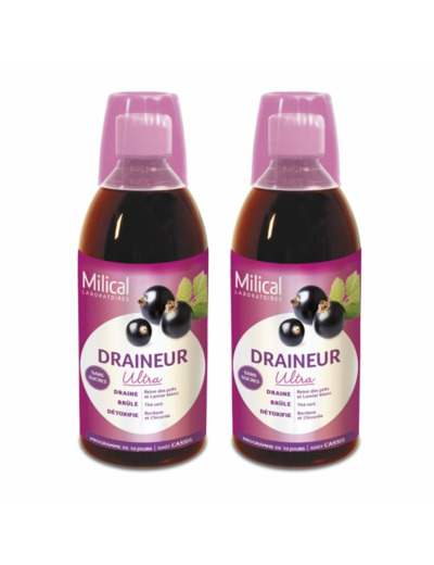 Draineurs Ultra 2x500ml goût Cassis Milical