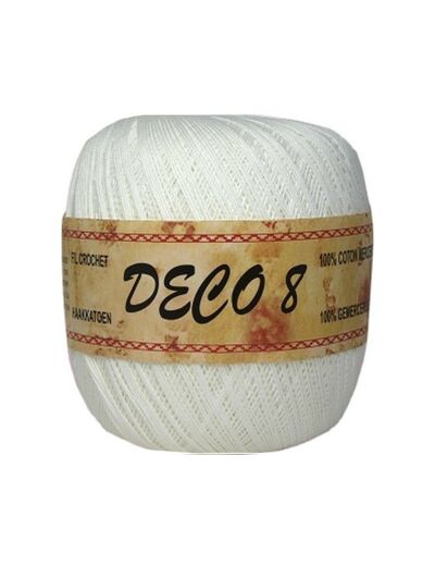 Coton Déco 8 - 100 gr - Blanc