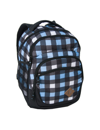 Sac à dos 2 compartiments "Check ci Blue"