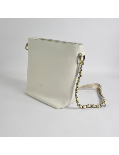 Mila Louise Nita C1 Sac A Bandoulière Cuir Grainé Latte