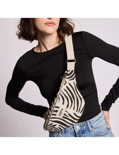 Hindbag Olivia Banane Zèbre Ecru
