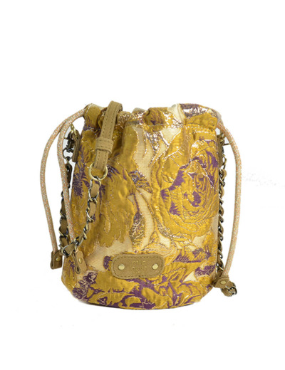 Mila Louise Mai FS Sac Pochette Toile Fantaisie Bronze