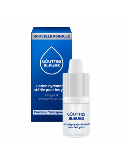 Gouttes Bleues Lotion Stérile Hydratante Yeux 10ml Omega Pharma