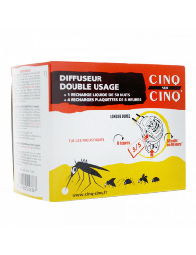 CINQ SUR CINQ DIFFUSEUR Anti Moustique Double Usage