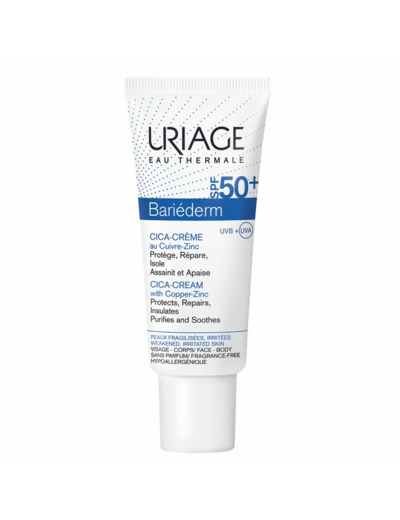 creme Reparatrice Au Cuivre-zinc Spf50+ 40ml Uriage 40ml Bariederm Cica Uriage