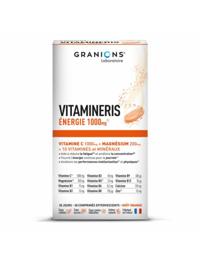 Vitamineris Energie 1000mg 30 comprimés Granions