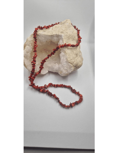 Collier sautoir corail rouge olpa1616