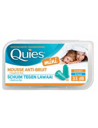 Quies Mini Protection Auditive Mousse 3 paires