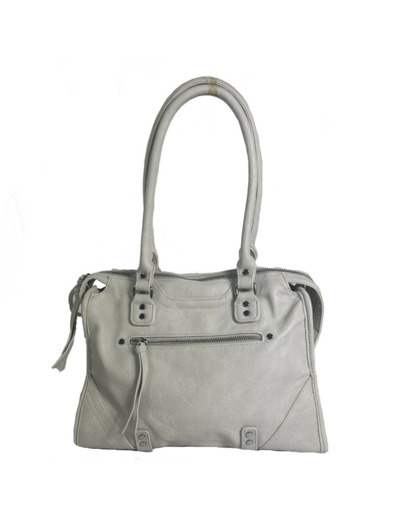 Farfouillette Sac Shopping Aux Détails Métalliques Gris